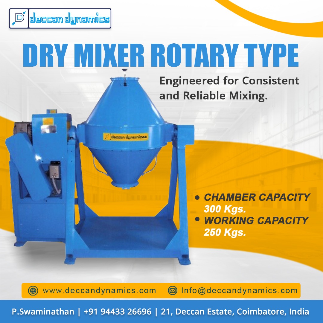 Dry Mixer Rotary Type for Welding Electrode Flux Mixing